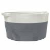 Storage Basket Grey and White Ø40x25 cm - Stylish & Durable