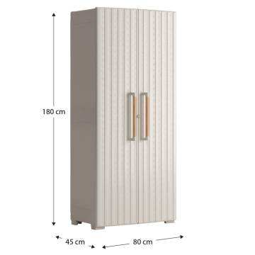 Keter Multi-purpose Storage Cabinet - Groove Beige & Sand