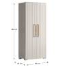 Keter Multi-purpose Storage Cabinet - Groove Beige & Sand