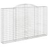 Arched Gabion Baskets 8 pcs - Galvanised Iron Garden Barriers