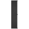 Outdoor Storage Cabinet Grey & Black - 65x37x165 cm PP