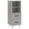 Stylish Highboard Grey Sonoma | 34.5x34x180 cm