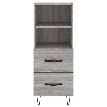 Stylish Highboard Grey Sonoma | 34.5x34x180 cm