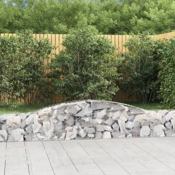 Arched Gabion Baskets 4 pcs - Decorative Garden Barriers