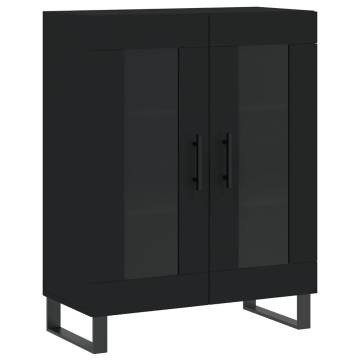 Stylish Highboard Black 69.5x34x180 cm - Engineered Wood