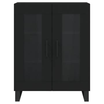 Stylish Highboard Black 69.5x34x180 cm - Engineered Wood