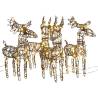 4 Pcs Rattan Reindeer Christmas Decorations with 160 LEDs