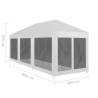 Party Tent with 8 Mesh Sidewalls 9x3m - Outdoor Events