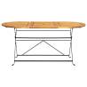 Elegant Acacia Wood Garden Table - 160x85 cm Folding Design