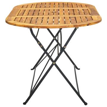 Elegant Acacia Wood Garden Table - 160x85 cm Folding Design