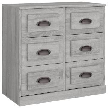 3 pcs Grey Sonoma Engineered Wood Sideboards | HipoMarket