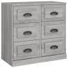 3 pcs Grey Sonoma Engineered Wood Sideboards | HipoMarket