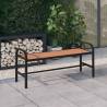 Garden Bench 124.5 cm Steel & WPC - Brown and Black | HiPo Market