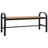 Garden Bench 124.5 cm Steel & WPC - Brown and Black | HiPo Market