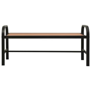 Garden Bench 124.5 cm Steel & WPC - Brown and Black | HiPo Market