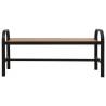 Garden Bench 124.5 cm Steel & WPC - Brown and Black | HiPo Market