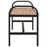 Garden Bench 124.5 cm Steel & WPC - Brown and Black | HiPo Market