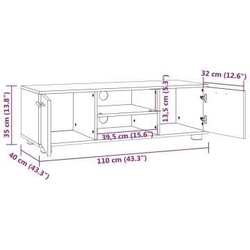 Stylish Smoked Oak TV Cabinet - 110x40x35 cm | HipoMarket