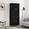 Highboard Black 69.5x34x180 cm Engineered Wood Colour black Quantity in Package 1 Model 2 doors 2 drawers 