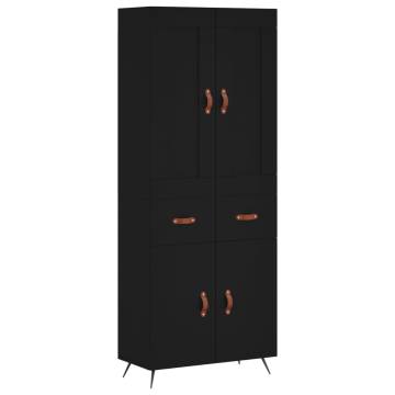 Stylish Highboard Black 69.5x34x180 cm - Hipomarket UK