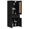 Stylish Highboard Black 69.5x34x180 cm - Hipomarket UK