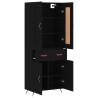 Stylish Highboard Black 69.5x34x180 cm - Hipomarket UK