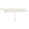 Cream Freestanding Manual Retractable Awning 600x300 cm