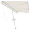 Cream Freestanding Manual Retractable Awning 600x300 cm