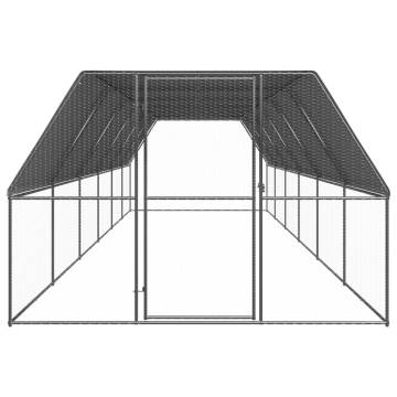 Outdoor Chicken Cage 3x12x2 m Galvanised Steel | HipoMarket