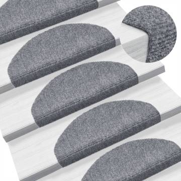 Self-Adhesive Stair Mats - 10 pcs Light Grey | HipoMarket