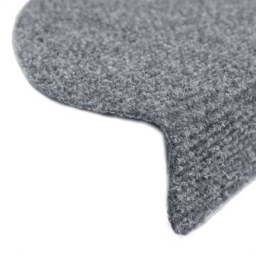 Self-Adhesive Stair Mats - 10 pcs Light Grey | HipoMarket