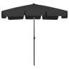 Beach Umbrella Black 200x125 cm - UV Protection & Tilt Function