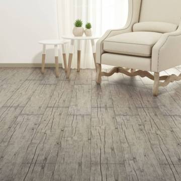 Non Self-Adhesive PVC Flooring Planks - Light Grey - 4.46 m²