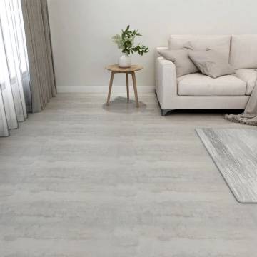 Self-Adhesive PVC Flooring Planks - Light Grey - 20 pcs