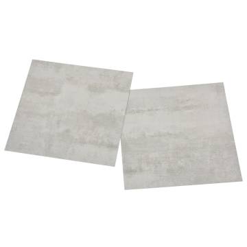 Self-Adhesive PVC Flooring Planks - Light Grey - 20 pcs