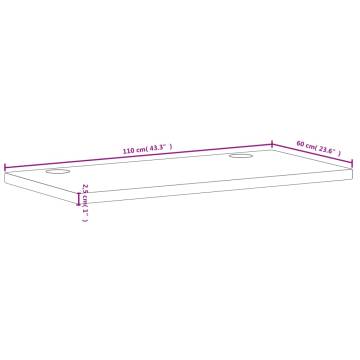 Solid Beech Desk Top 110x60 cm - Natural & Durable | Hipomarket