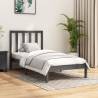 Grey Solid Wood Pine Bed Frame 90x200 cm | Hipomarket UK