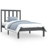 Grey Solid Wood Pine Bed Frame 90x200 cm | Hipomarket UK