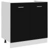 Sink Bottom Cabinet Black 80x46x81.5 cm Engineered Wood Colour black Quantity in Package 1 Model sink bottom cabinet 80 cm Number of 