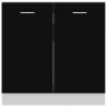 Sink Bottom Cabinet Black 80x46x81.5 cm | Durable Storage Solution