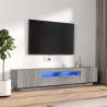 2 Piece TV Cabinet Set with LED Lights Grey Sonoma Engineered Wood Colour grey sonoma Quantity in Package 1 