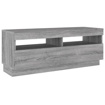 2 Piece LED TV Cabinet Set - Grey Sonoma Wood | HipoMarket