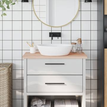 Solid Wood Beech Bathroom Countertop 80x40 cm | Hipomarket