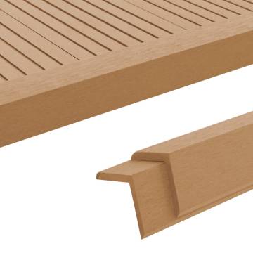 5 Pcs Decking Angle Trims WPC - Teak Colour | HipoMarket