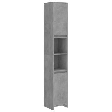 Concrete Grey Bathroom Cabinet - 30x30x183.5 cm | Hipo Market