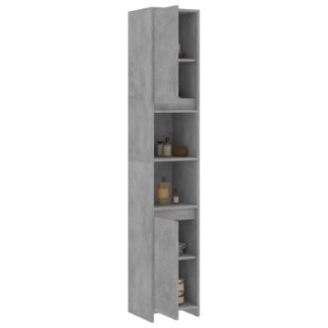 Concrete Grey Bathroom Cabinet - 30x30x183.5 cm | Hipo Market