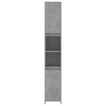 Concrete Grey Bathroom Cabinet - 30x30x183.5 cm | Hipo Market