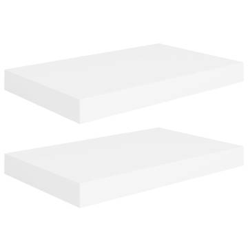 Floating Wall Shelves 2 pcs White - Stylish Home Decor