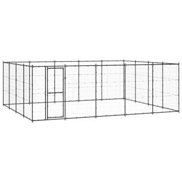 Outdoor Dog Kennel Steel 24.2 m² - Secure & Durable