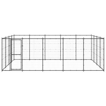 Outdoor Dog Kennel Steel 24.2 m² - Secure & Durable